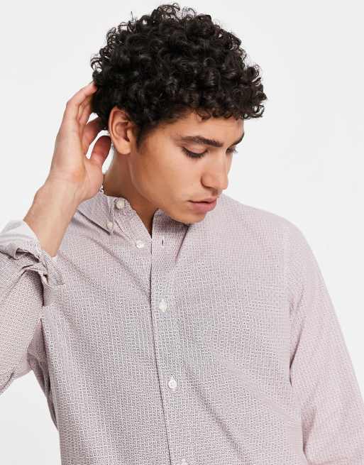 French Connection chateaux square print shirt in black, 2 of 4