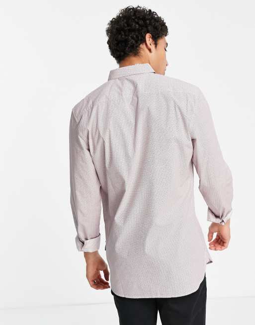 French Connection chateaux square print shirt in black, 3 of 4