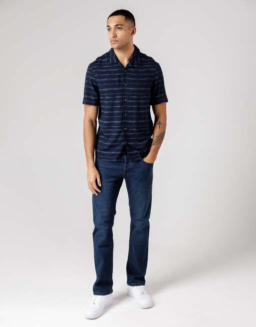 French Connection - Chemise à manches courtes et rayures horizontales - Bleu marine, 2 de 4