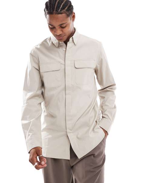 French Connection - Chemise avec poches poitrine - Taupe - view 1