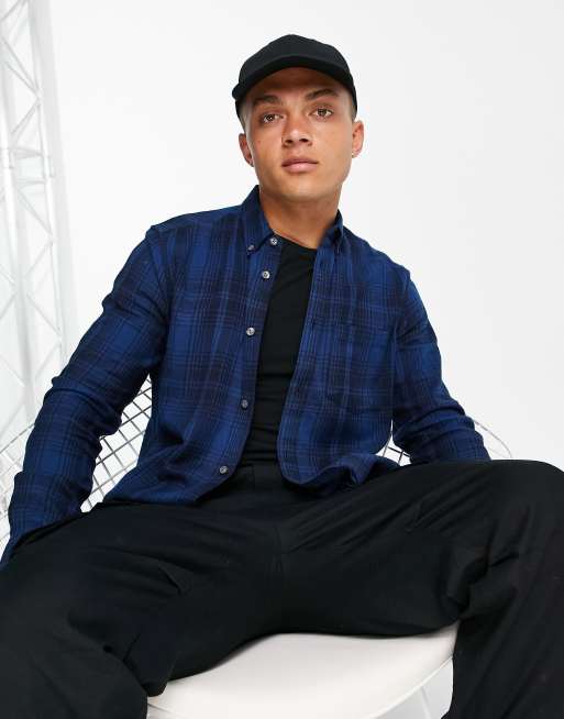 French Connection - Chemise en flanelle à manches longues - Bleu, 2 de 4