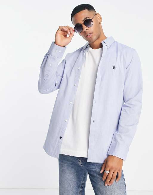 French Connection - Chemise Oxford à manches longues - Bleu ciel