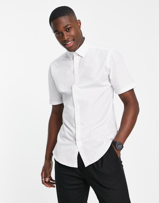 French Connection - Chemise unie stretch à manches courtes