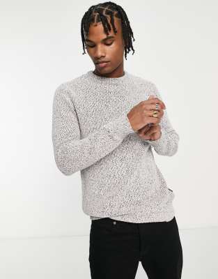 French Connection Chenille Crew Neck Sweater In Light Gray | ModeSens