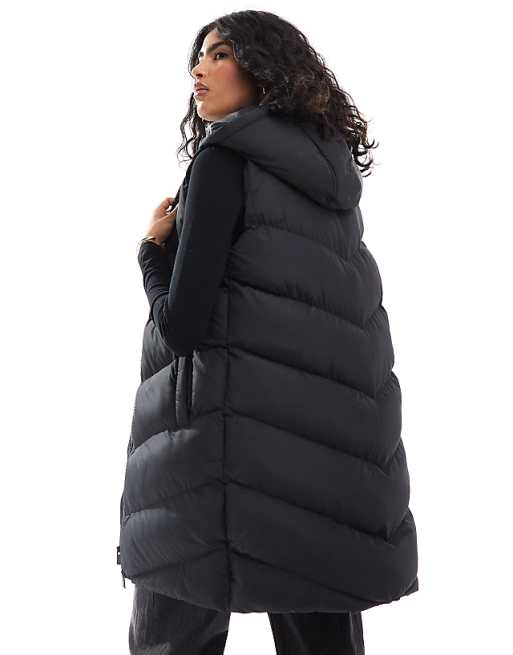 Longline Puffer Vest in Black Longline Puffer Vest in Black