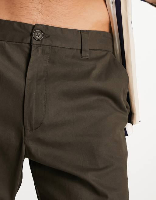 Buy French Connection women regular fit plain chino shorts khaki Online