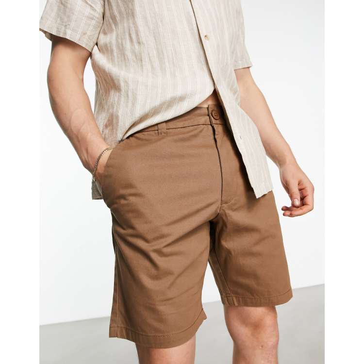 Buy French Connection women regular fit plain chino shorts khaki Online