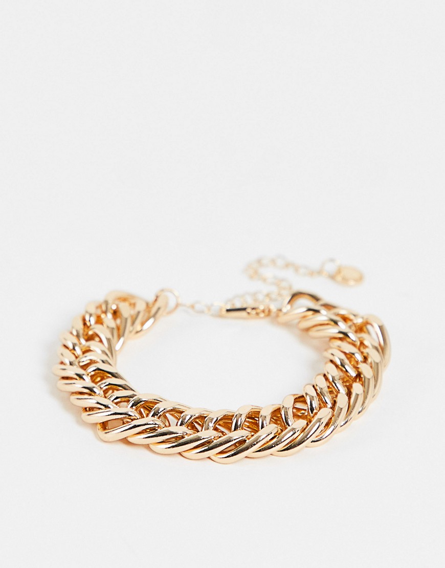 French Connection chunky chain bracelet gold