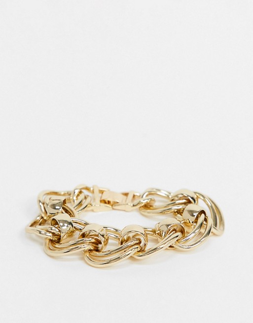 French Connection chunky chain bracelet in gold