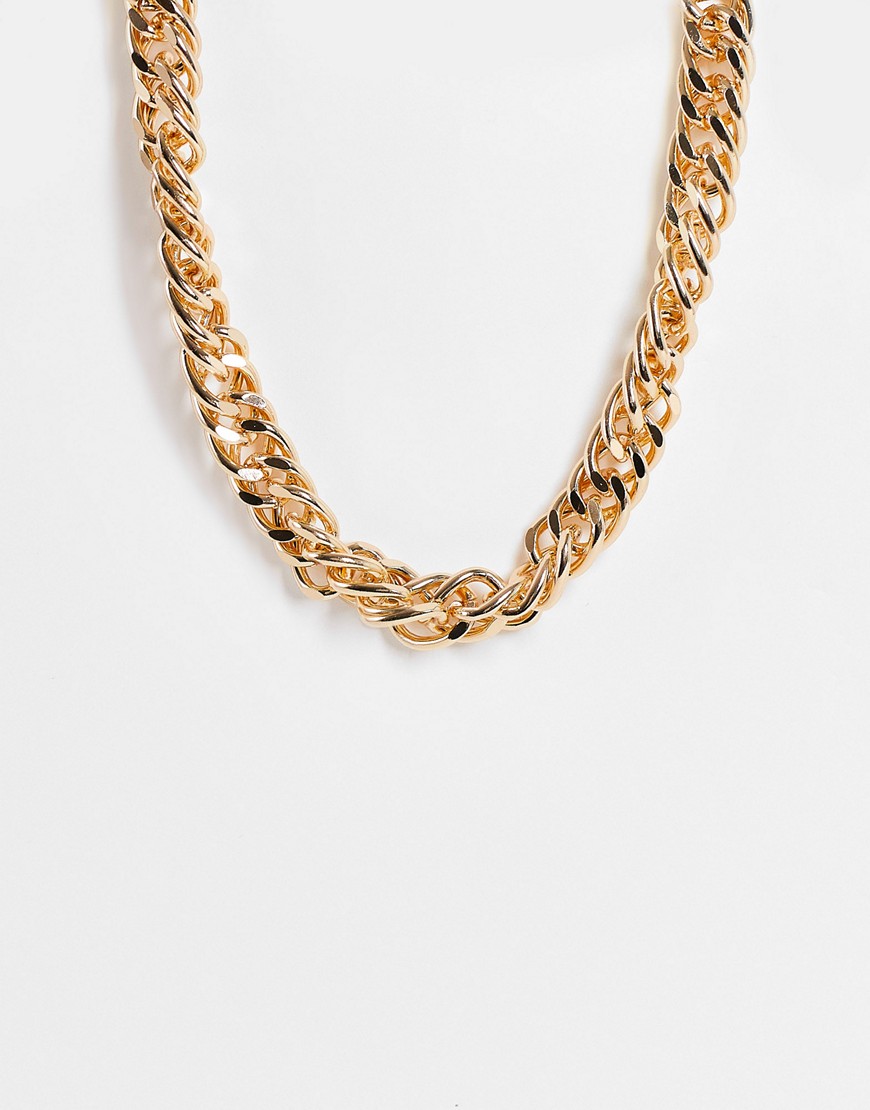 French Connection chunky chain necklace in gold