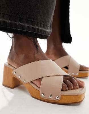 French Connection Chunky Heel Sandals In Multi