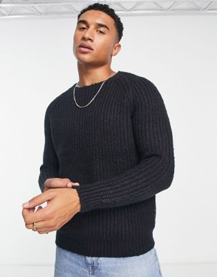 French Connection chunky twist jumper in navy - ASOS Price Checker