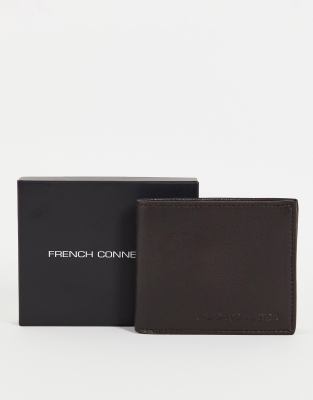French Connection Classic Bi-fold Wallet Brown In Brown