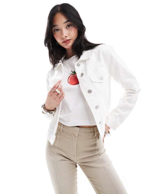 Asos white denim jacket best sale