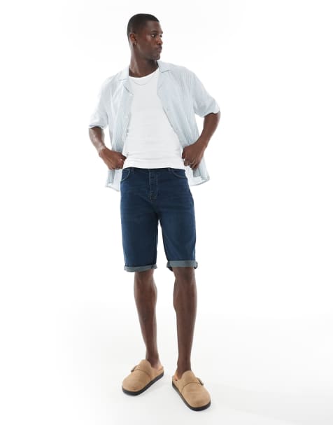 French Connection classic denim shorts in mid wash blue - view 1