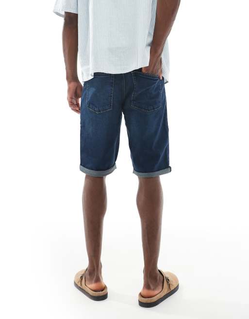 French Connection classic denim shorts in mid wash blue, 4 of 5