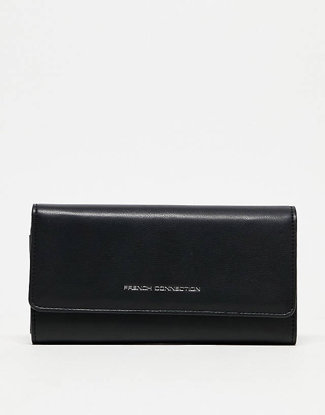 French Connection - classic fold purse in black