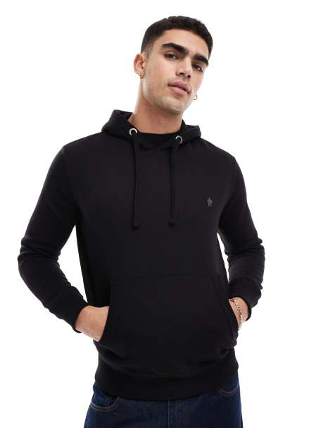 French Connection classic hoodie in black - view 1
