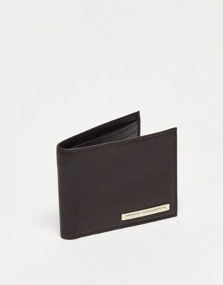 French Connection classic leather bi-fold wallet in brown