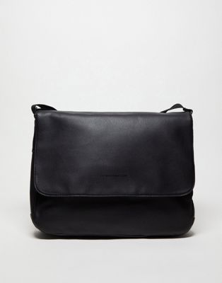 French Connection classic messenger bag in black - ASOS Price Checker