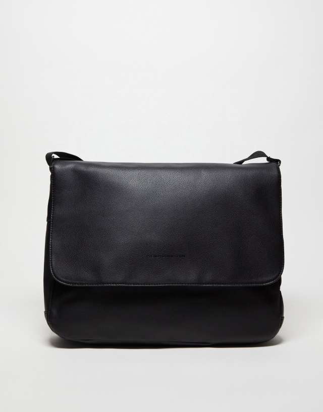 French Connection classic messenger bag in black