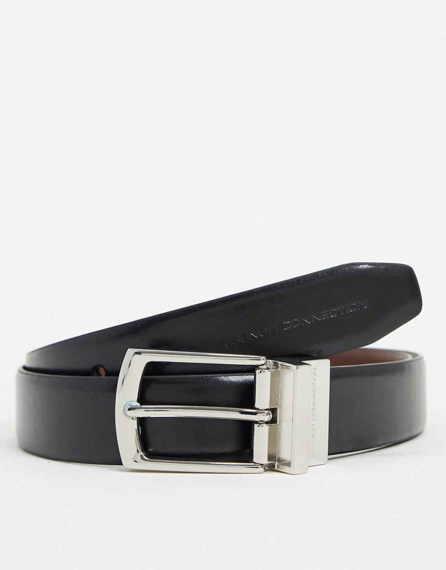 French Connection Classic reversible leather belt-Multi
