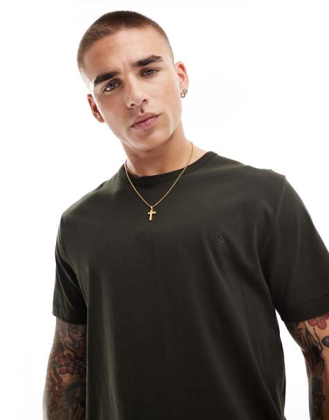 French Connection classic short sleeve t-shirt in dark green - view 1