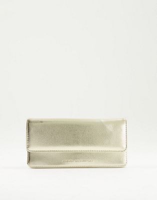 French Connection classic wallet in metallic gold