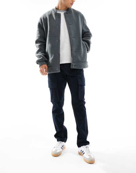 French Connection clean cargo trousers in navy - view 1