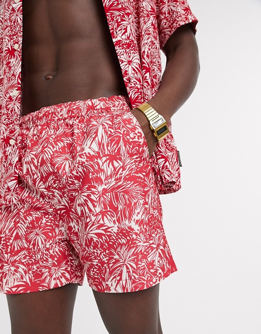 French Connection co-ord swim short in tropical print