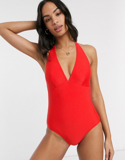 French Connection co quick dy swim halter swimsuit