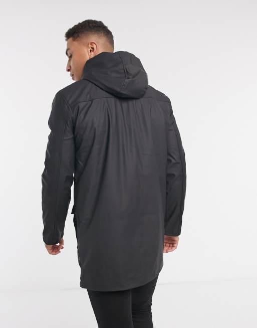 French connection coated store hooded borg lined parka