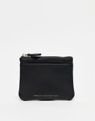 French Connection coin purse in black