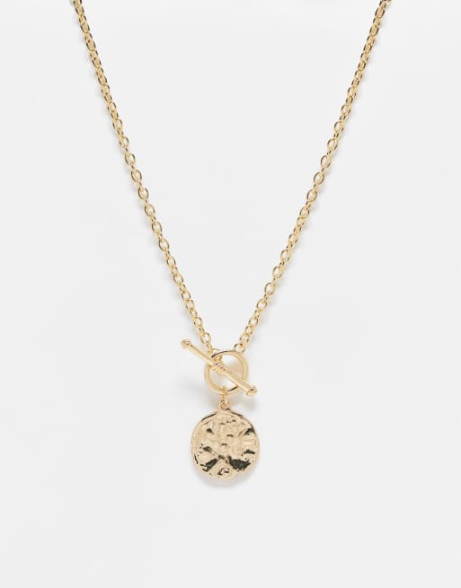 French Connection - Collana oro con pendente effetto fuso