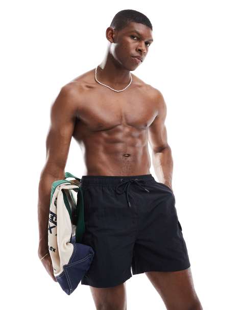 French Connection combat swim trunks in navy - view 1