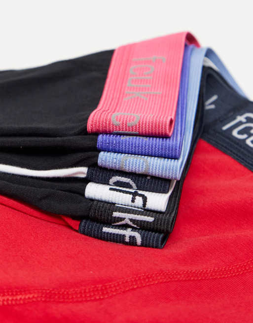 French Connection - Confezione da sette paia di boxer con logo FCUK multicolore, 3 di 4