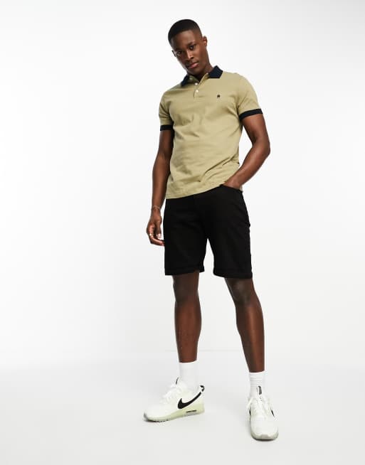 Black polo shop khaki shorts