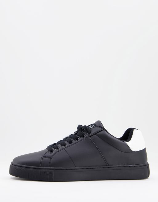 French Connection contrast heel sneakers in black and white | ASOS