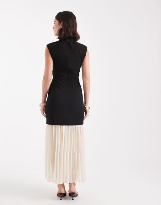 french connection white and black dress Ariette Linen Flared Dress Linen White/Black