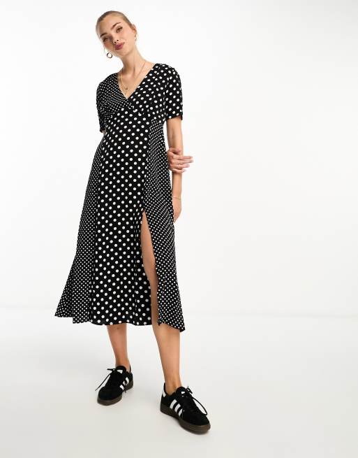 French connection black hot sale and white dress