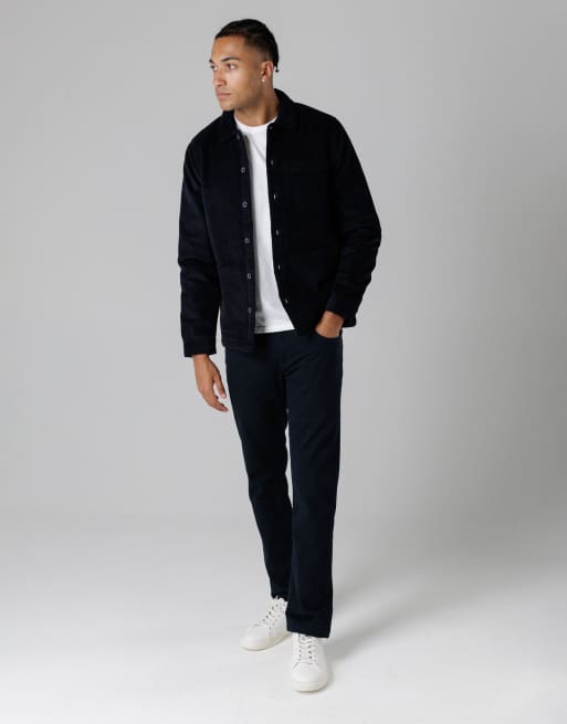 French Connection Cord button up jacket in navy, 2 of 4