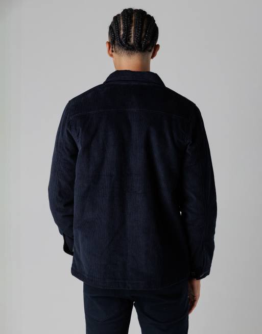 French Connection Cord button up jacket in navy, 3 of 4
