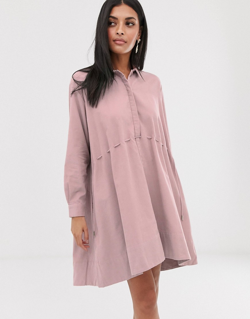 French Connection cord shirt dress-Pink