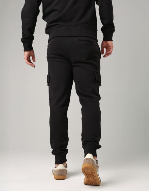 French Connection Cotton blend cargo-style joggers in black, 2 of 4