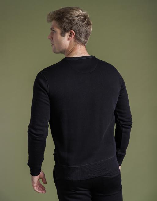 French Connection Cotton blend crew neck sweatshirt in black, 2 of 4