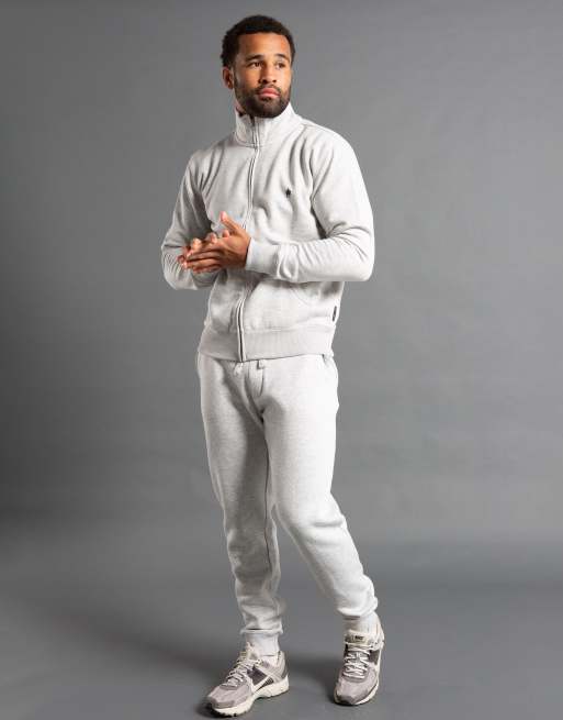 French Connection Cotton blend funnel neck zip jumper in light grey, 2 of 4