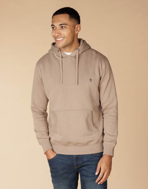 French Connection Cotton blend hoody in beige - view 1