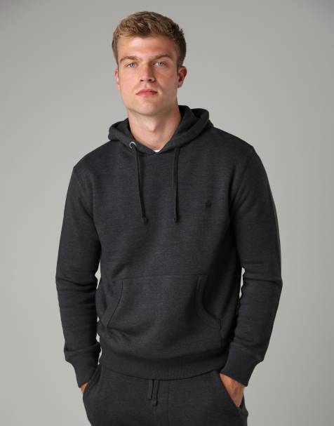 French Connection Cotton blend hoody in charcoal - view 1