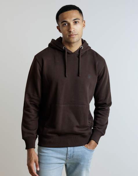 French Connection Cotton blend hoody in chocolate - view 1