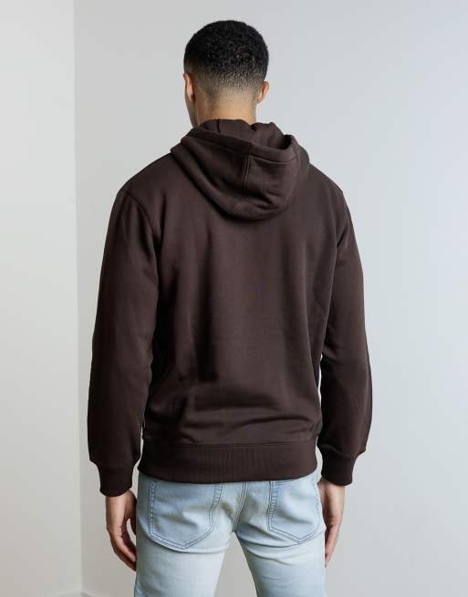 French Connection Cotton blend hoody in chocolate, 2 of 4
